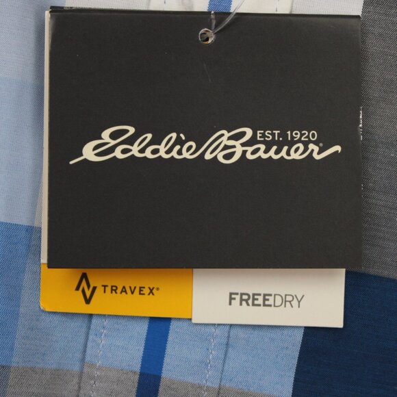 Eddie Bauer On the Go Shirt NWT Mens 2XL XXL Blue Travex FreeDry Classic Fit L/S - Picture 7 of 16